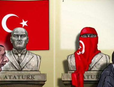 Ένα... σκίτσο χίλιες λέξεις στην Τουρκία: «Από τον Ατατούρκ στον Δικτατούρκ» (φωτό)